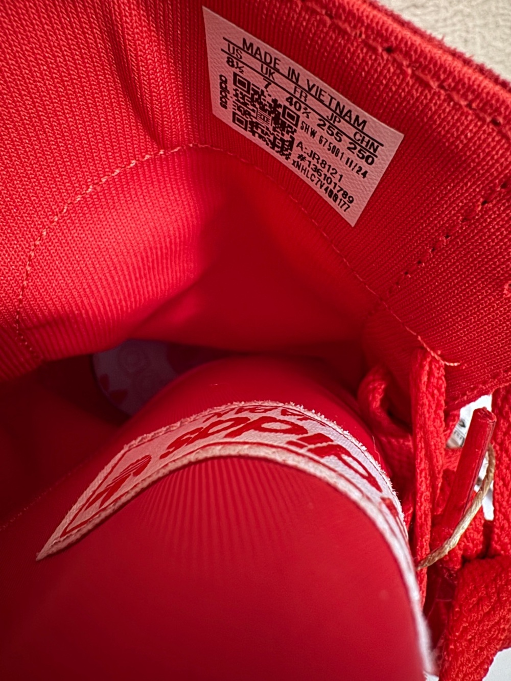 Women Adidas Originals Japan H Red White Suede boot sneakers blokecore Sz 8.5 - Picture 4 of 8